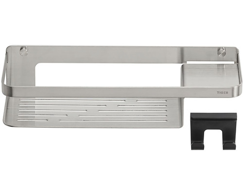 Sprchová polička z nerezové oceli s háčky