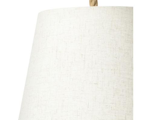 Detail textilní lampy se závěsem na lano