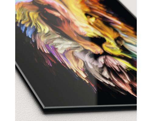 Abstraktní akrylátový obraz se barevnými víry