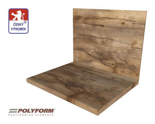 Kuchyňská pracovní deska s dřevěným vzhledem