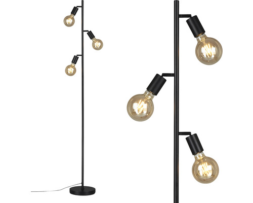 Stojací lampa se třemi žárovkami do interiéru