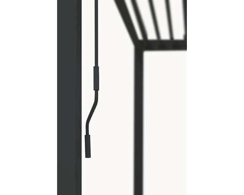 Detailní pohled na klikový mechanismus pro markýzu.