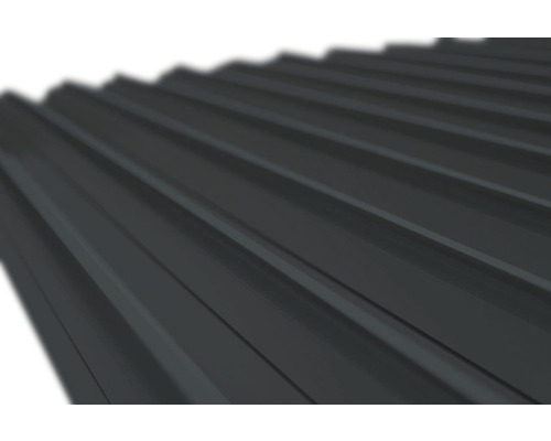 Detail ocelového trapézového plechu