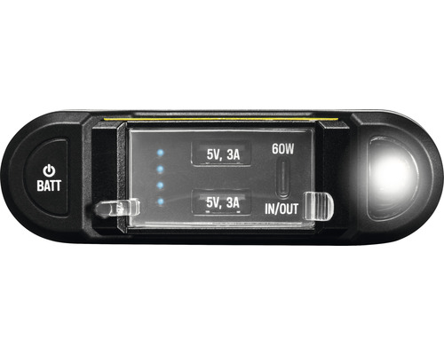 Powerbanka s USB porty a LED světlem