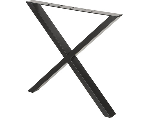 Kovová noha stolu ve tvaru X s montážní deskou