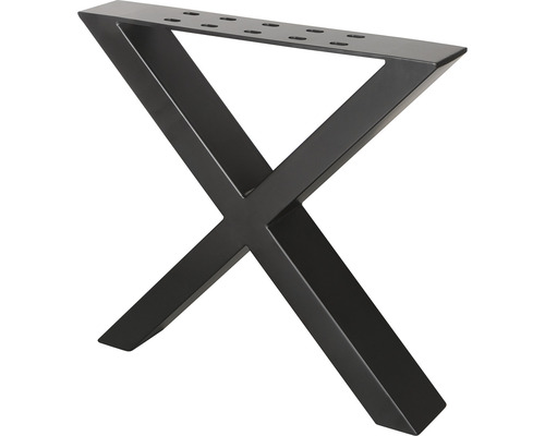 Kovová stolová noha ve tvaru X s montážní deskou