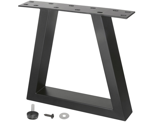 Ocelová noha stolu s montážní deskou, šroubem, podložkou a patkou