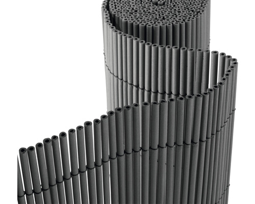Zahradní zástěna Konsta PVC Premium dutinková 3 x 1,8 m antracit Bambusový rohožový plot