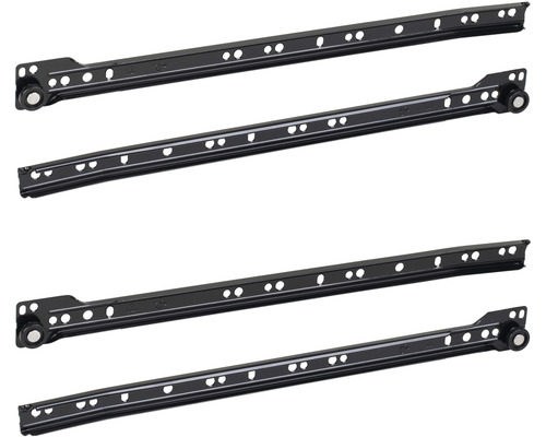 Čtyři kovové zásuvkové lišty