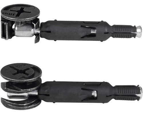 Dva nábytkové konektory pro montáž nábytku