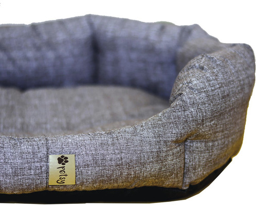 Psí postel z látky s logem Petsy