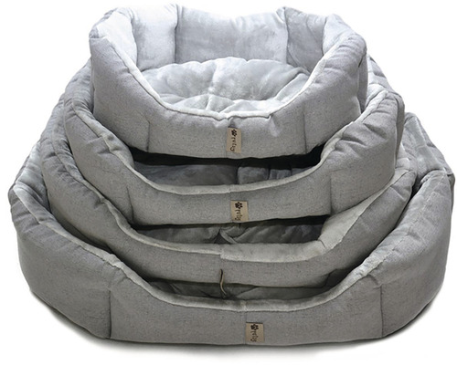 Stohovatelné šedé psí pelíšky různých velikostí