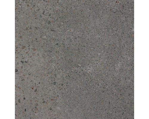 Šedá betonová dlaždice s jemnou texturou.