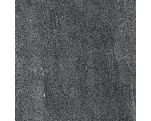 Tmavá dlaždice z jemné kameniny se vzhledem kamene