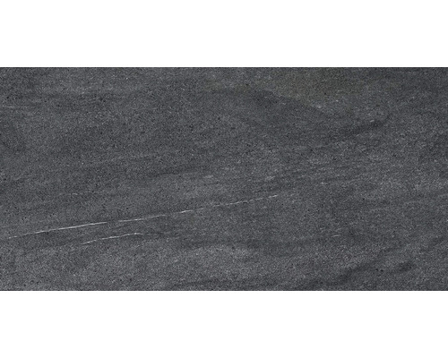 Tmavě šedá dlaždice z jemné kameniny s decentní kresbou