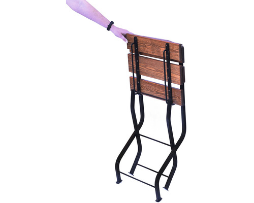 Skládací dřevěná židle s kovovým rámem do zahrady