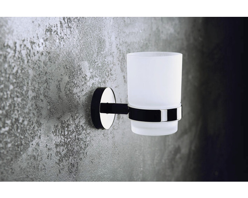 Nástěnný držák na kelímek na zubní kartáčky se sklenicí