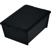 Černý úložný box s víkem