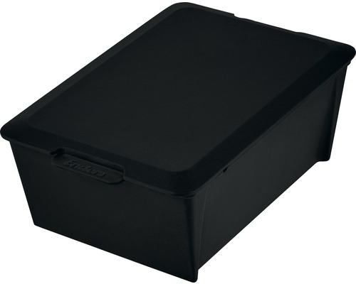 Černý úložný box s víkem