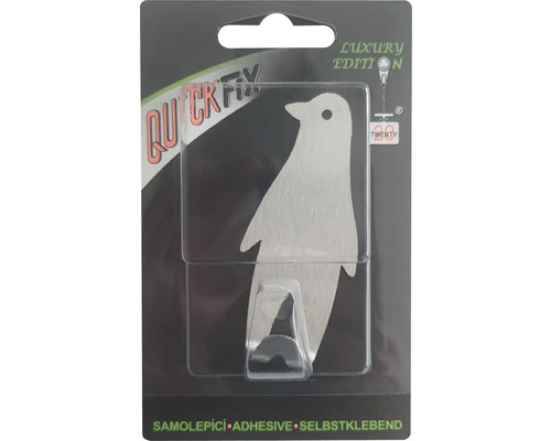 Samolepicí háček Quick Fix ve tvaru tučňáka na obalu