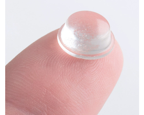 Průhledný nábytkový nárazník na prstu