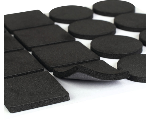 Nábytkové kluzáky kulatého a hranatého tvaru