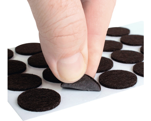 Samolepicí plstěné kluzáky na nábytek