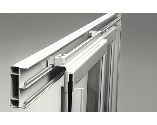 Detail posuvného dveřního kování.