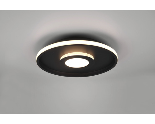 Černé LED stropní svítidlo kulatého tvaru