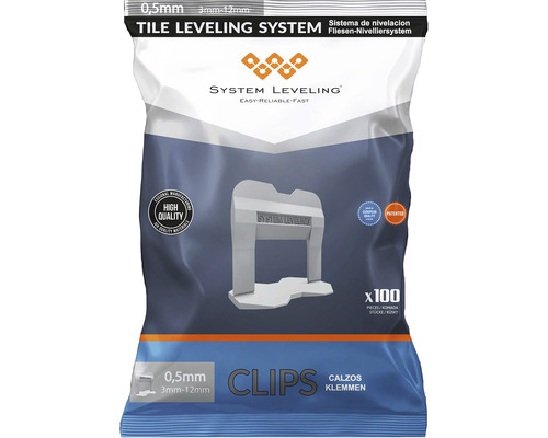 Balení klipů nivelačního systému dlaždic 0,5 mm