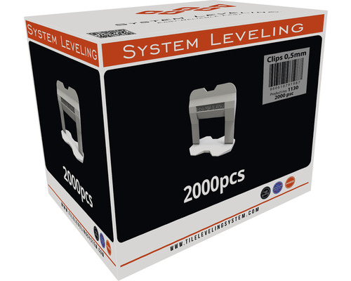 Balení klipů pro nivelační systém obkladů 0,5 mm, 2000 kusů
