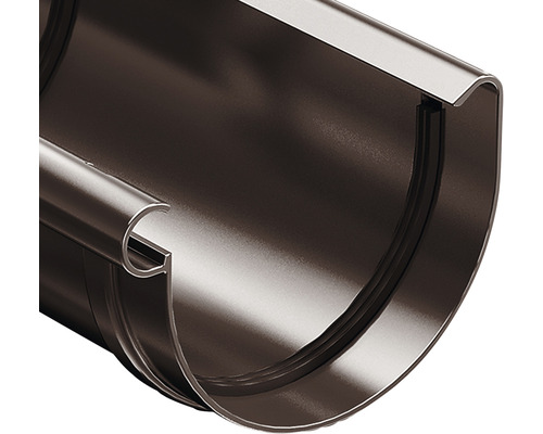 Kovový okap, půlkruhový tvar