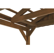 Přístřešek na auto SKAN HOLZ Fichtelberg dvojitý 618 x 566 cm ořech