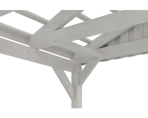 Detail dřevěné konstrukce altánu