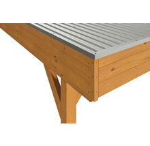 Přístřešek na auto SKAN HOLZ Grunewald dvojitý 622 x 554 cm dub světlý