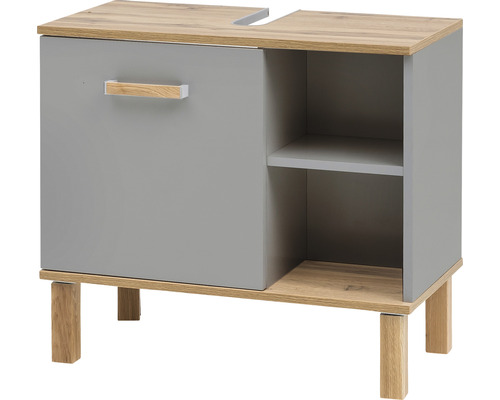 Skříňka pod umyvadlo s dvířky a otevřenou policí