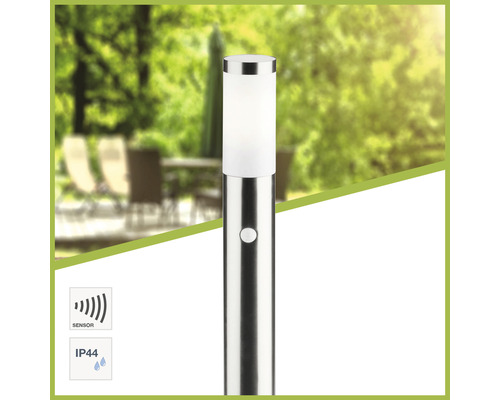Nerezové venkovní svítidlo se senzorem a stupněm krytí IP44