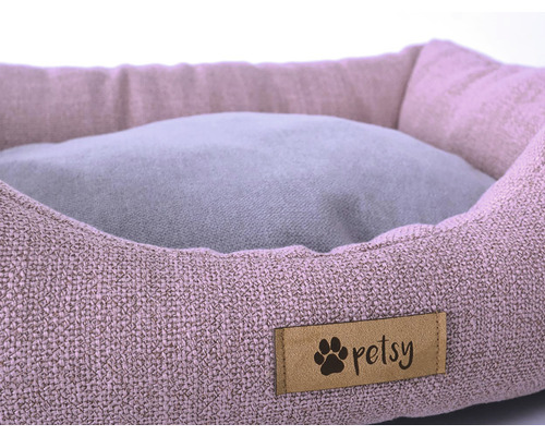 Pelíšek pro domácí mazlíčky s polštářem a logem Petsy