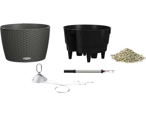 Květináč se zavlažovacím systémem, indikátor hladiny vody a příslušenství