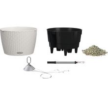 Květináč, vložka pro rostliny, keramzit, ukazatel hladiny a zavlažovací systém