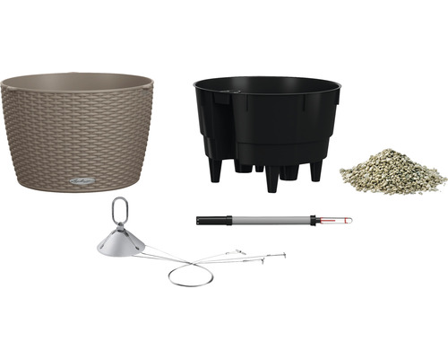 Květináč, vložka pro rostliny, keramzit, vlhkoměr a zavlažovací systém