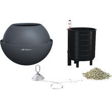 Kulatý květináč Lechuza Classico se zavlažovacím systémem a příslušenstvím