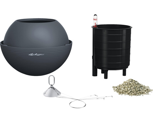Kulatý květináč Lechuza Classico se zavlažovacím systémem a příslušenstvím
