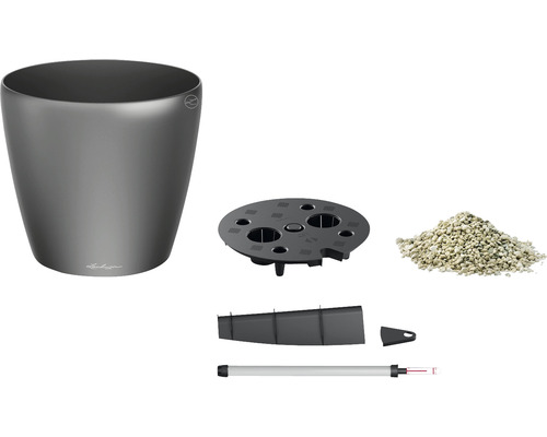 Lechuza Classico Premium 21 kompletní sada s květináčem, vložkou, substrátem a ukazatelem hladiny vody