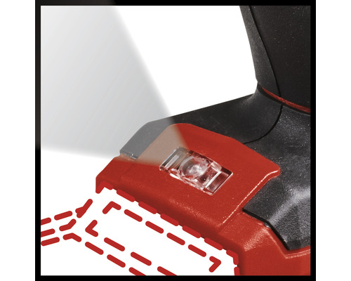 Detail akumulátorové lampy