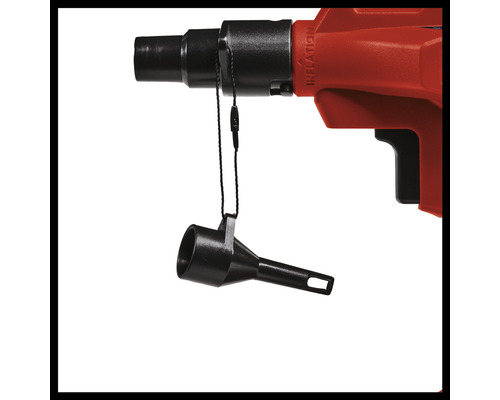 Detailní záběr nástavce pro dmychadlo