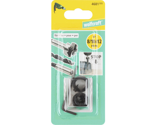 Wolfcraft Sada vrtáků pro dřevěné hmoždinky o průměru 8, 10 a 12 mm