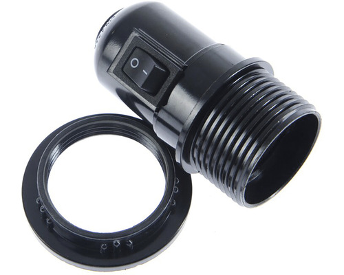 Objímka žárovky s vypínačem a závitem