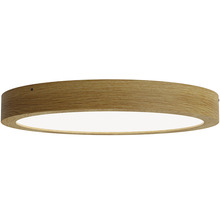 Kruhové stropní svítidlo s dřevěným rámem