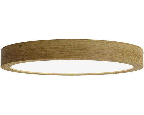 Kruhové stropní svítidlo s dřevěným rámem